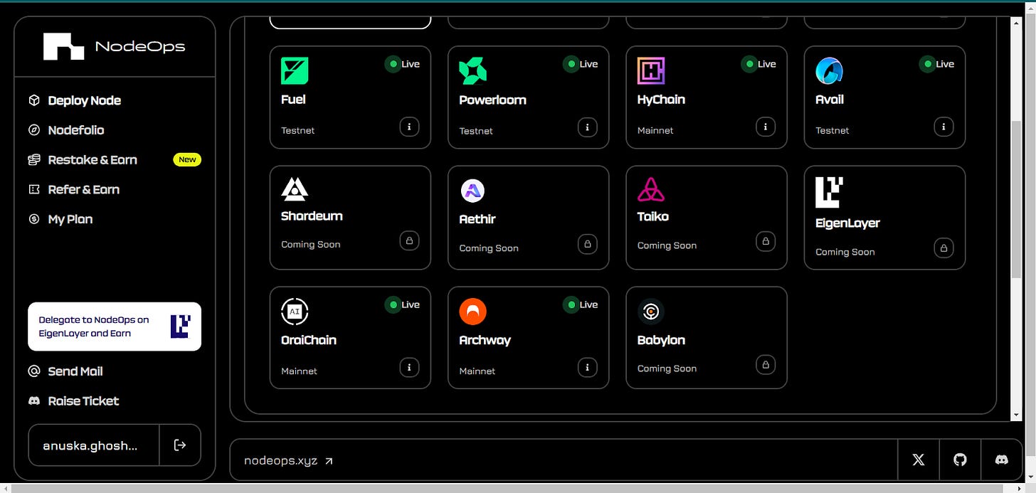 Deploy node on NodeOps